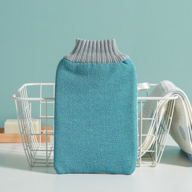 Exfoliating Bath Mitts 4 Pack, Japanese Body Scrubber Gloves